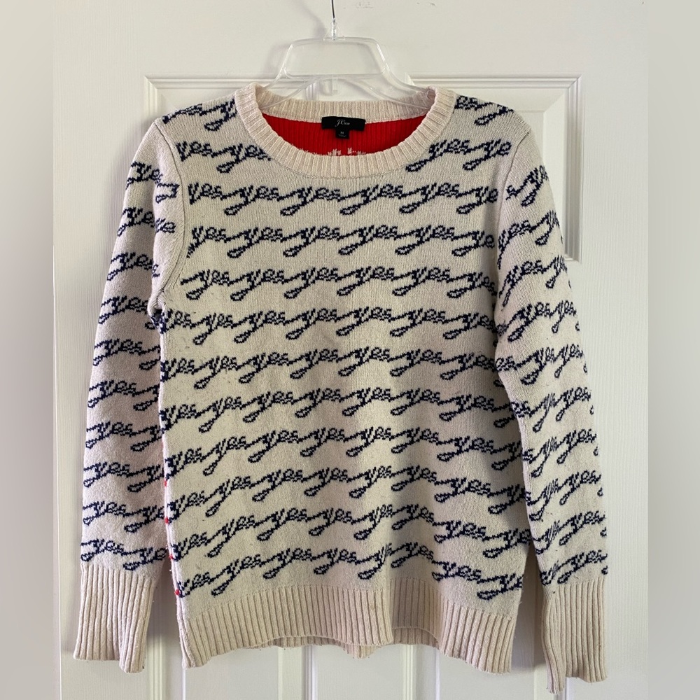 J.Crew YES/NO sweater